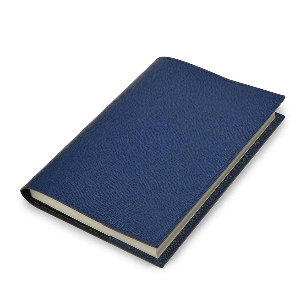 Buchhülle A5 Leder Royalblau