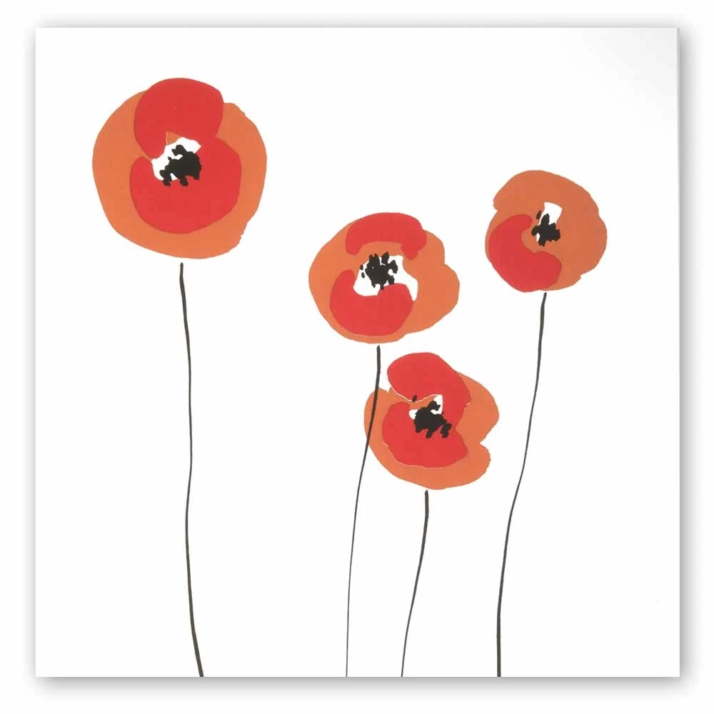 Grußkarte Mohnblume