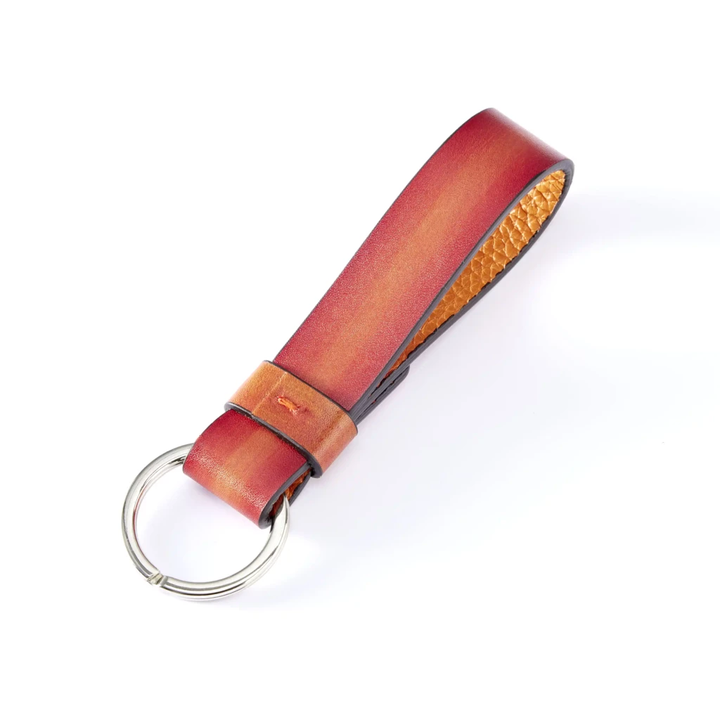 Schlüsselanhänger Nappa Leder Orange