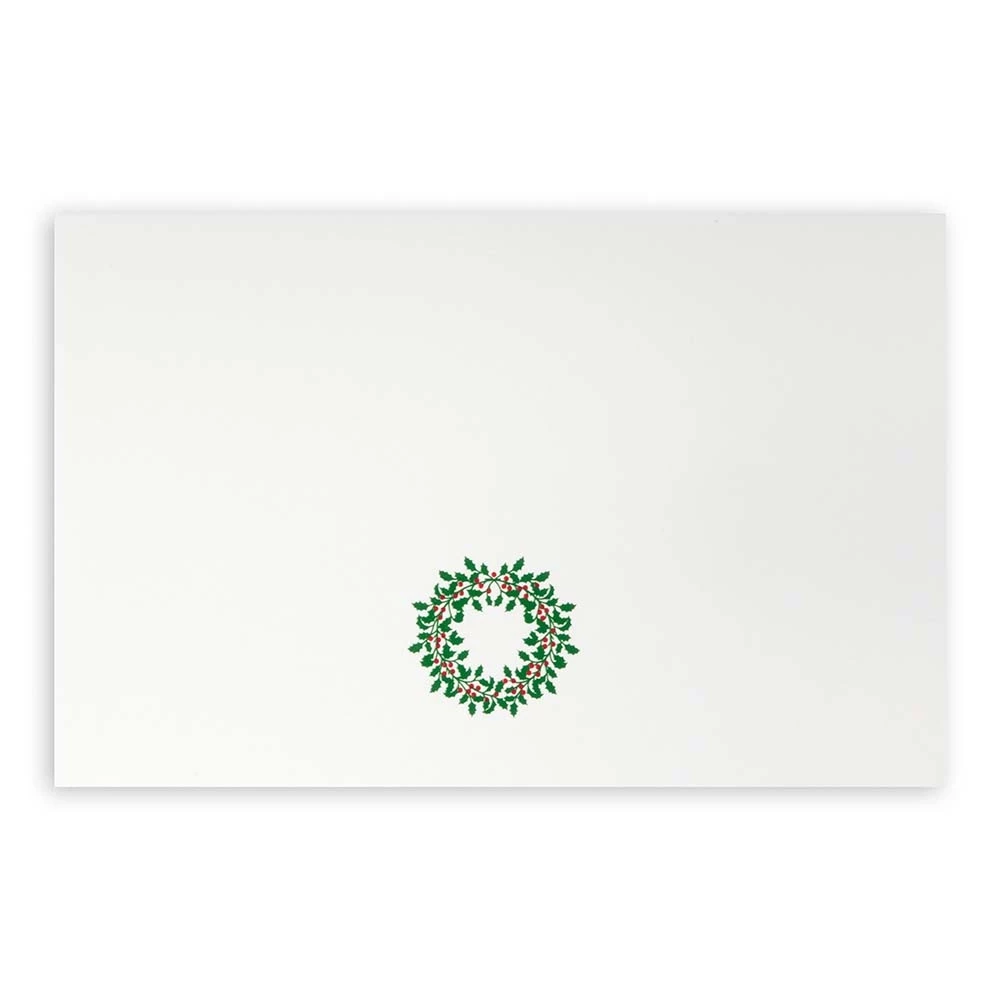 Weihnachtskarte Ilexkranz Smooth White