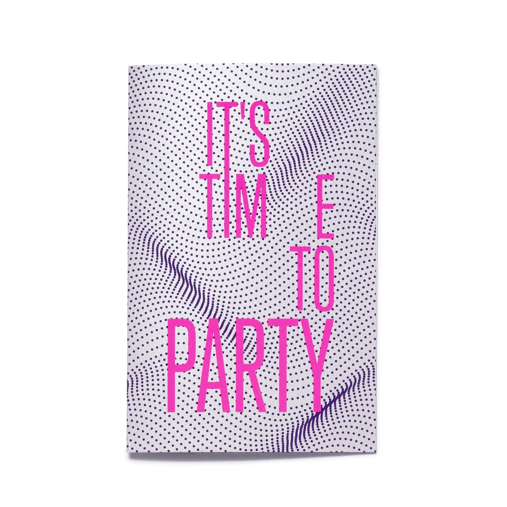 Grußkarte "It's time to party" Dots
