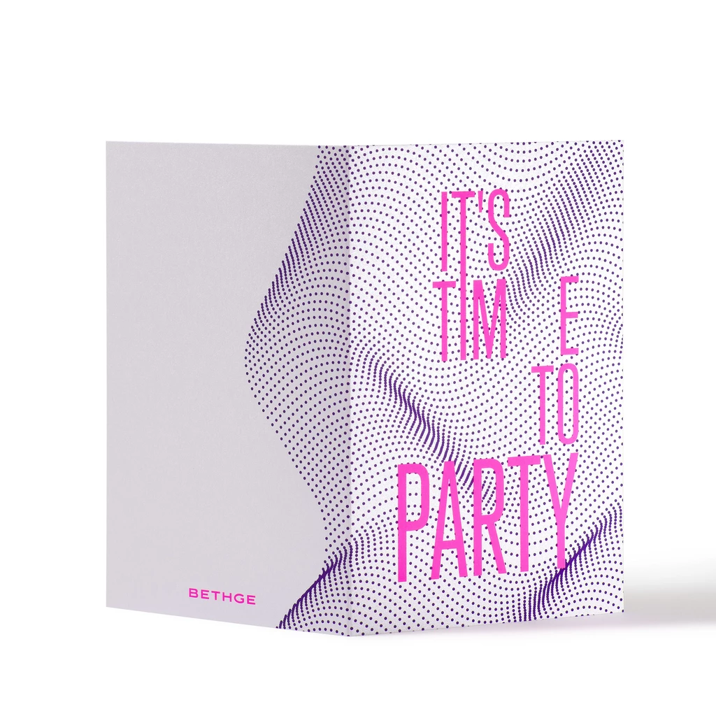 Grußkarte "It's time to party" Dots