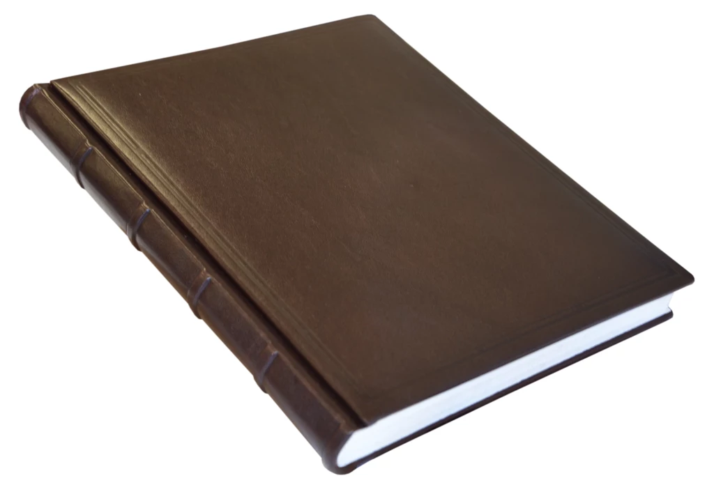 Gästebuch No. 1 Kombiniert Leder Kastanienbraun