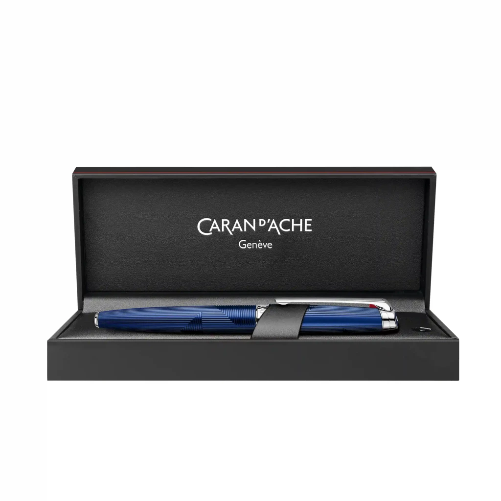 Caran d'Ache Tintenroller Léman Bleu Marin rhodiniert