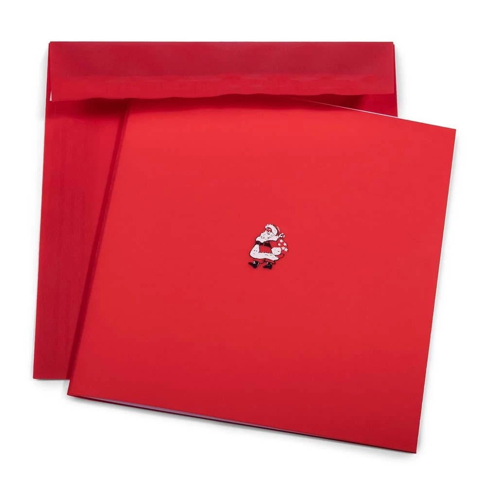 Weihnachtskarte Little Santa Rot