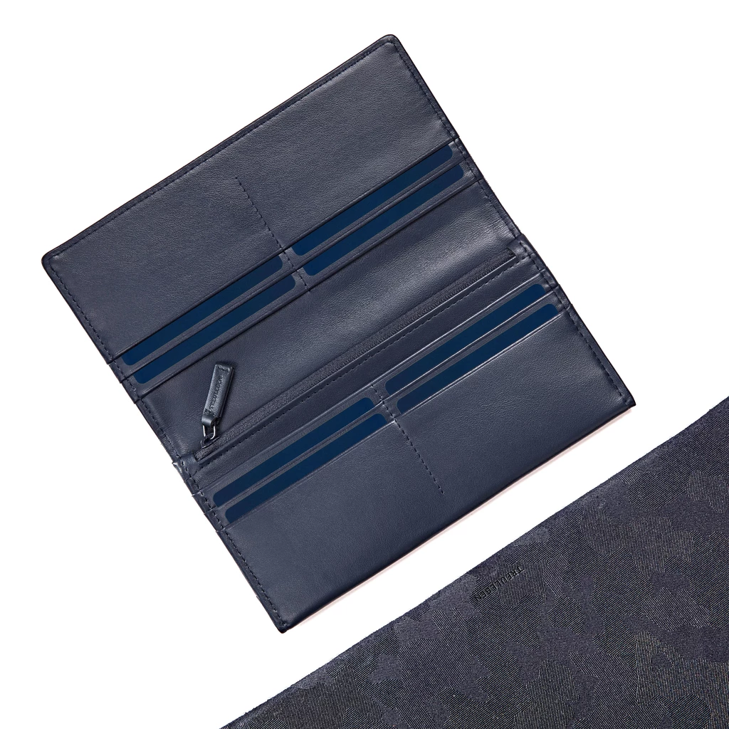Treuleben Portemonnaie Wallis Leder Blau/Camouflage