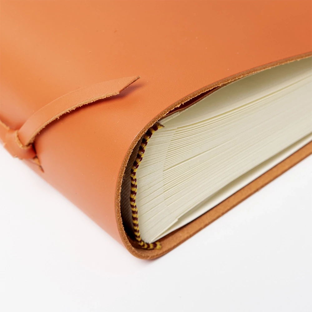 Fotoalbum 50 Blatt Leder Orange