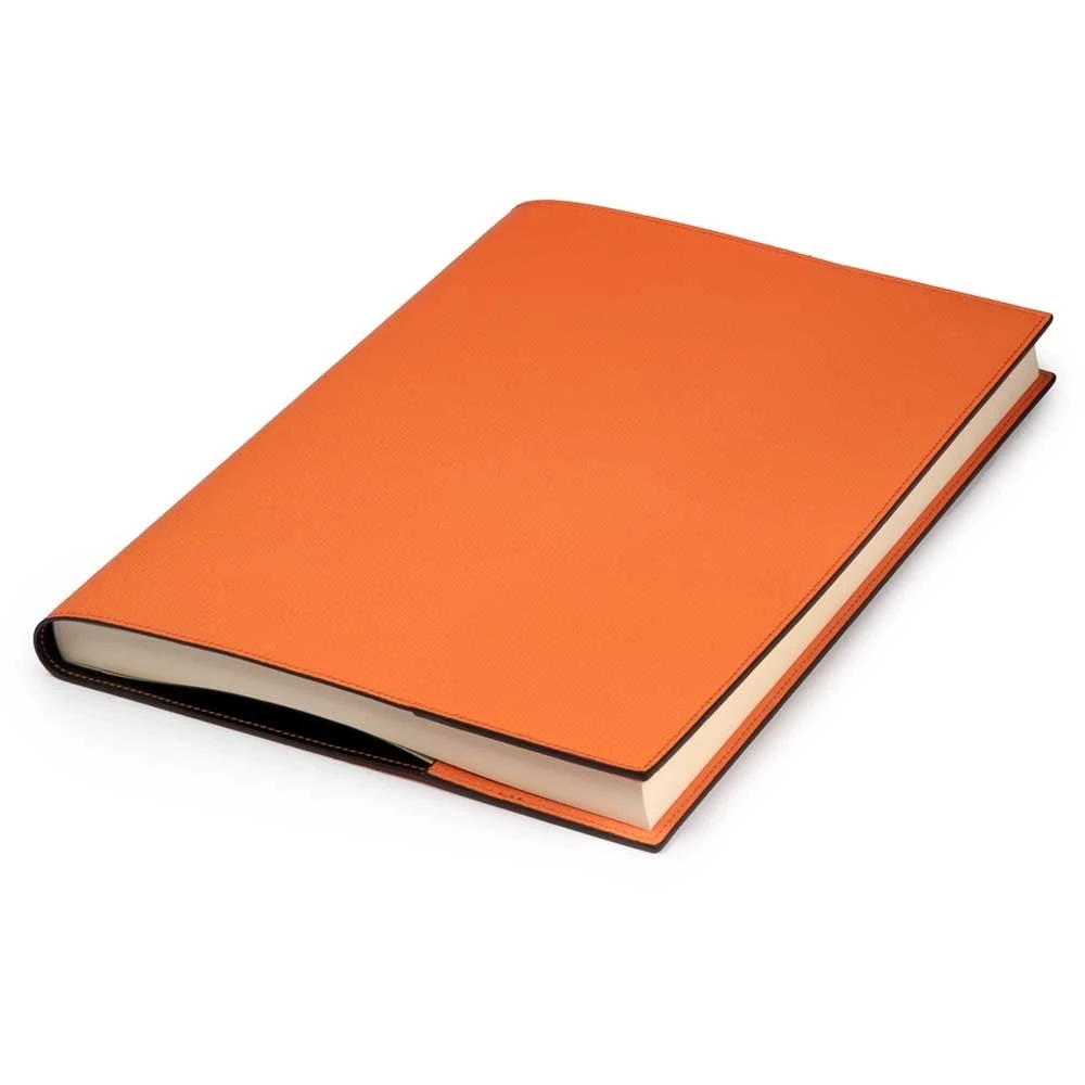 Buchhülle A4 Leder Orange