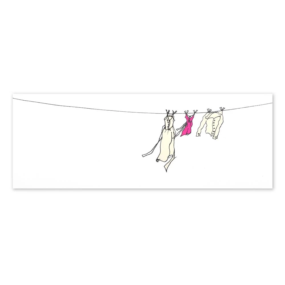 Grußkarte Wäscheleine Dirndl