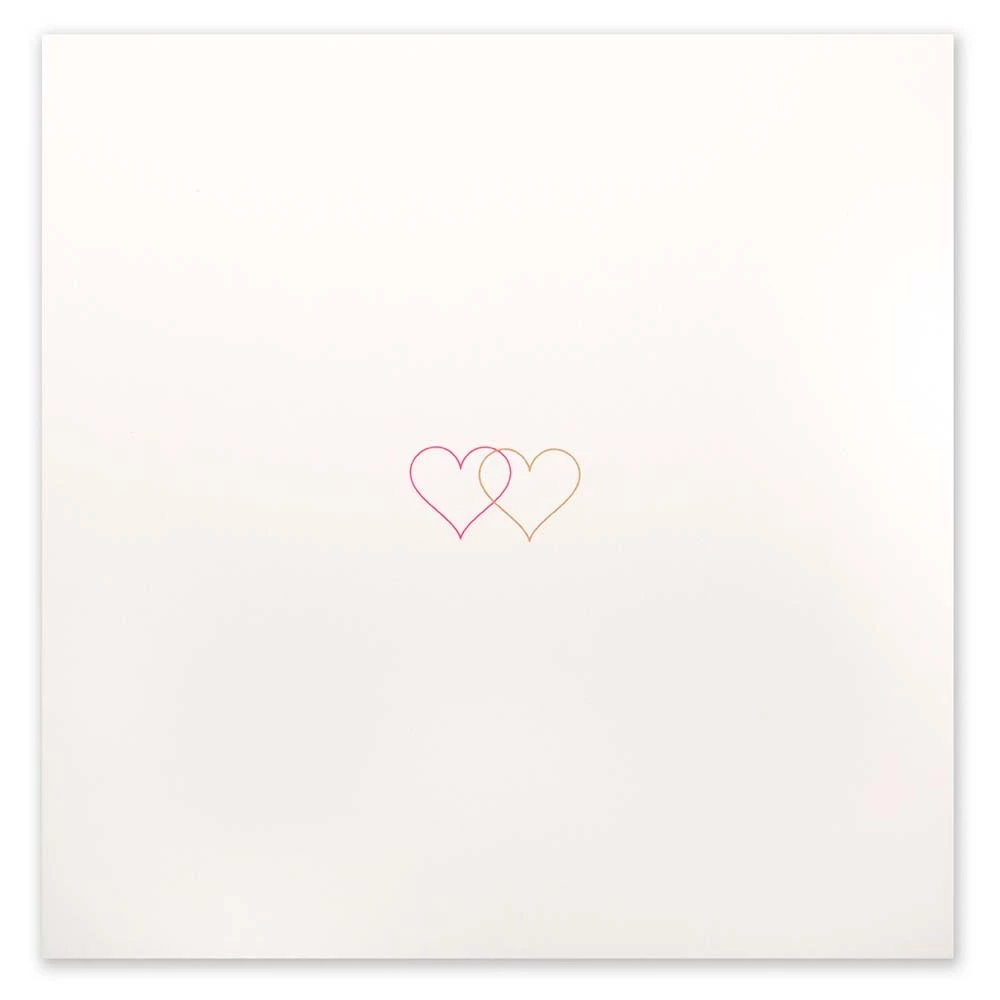 Grußkarte Double Heart Neonpink