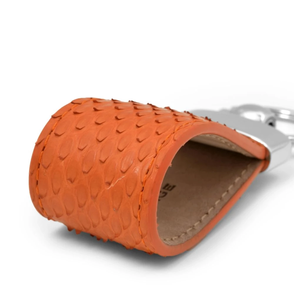Schlüsselanhänger Python Leder Orange