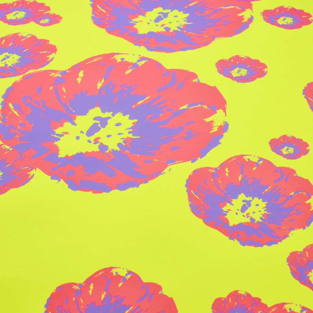 Geschenkpapier Klatschmohn 3er-Set Pink/Violett/Gelb