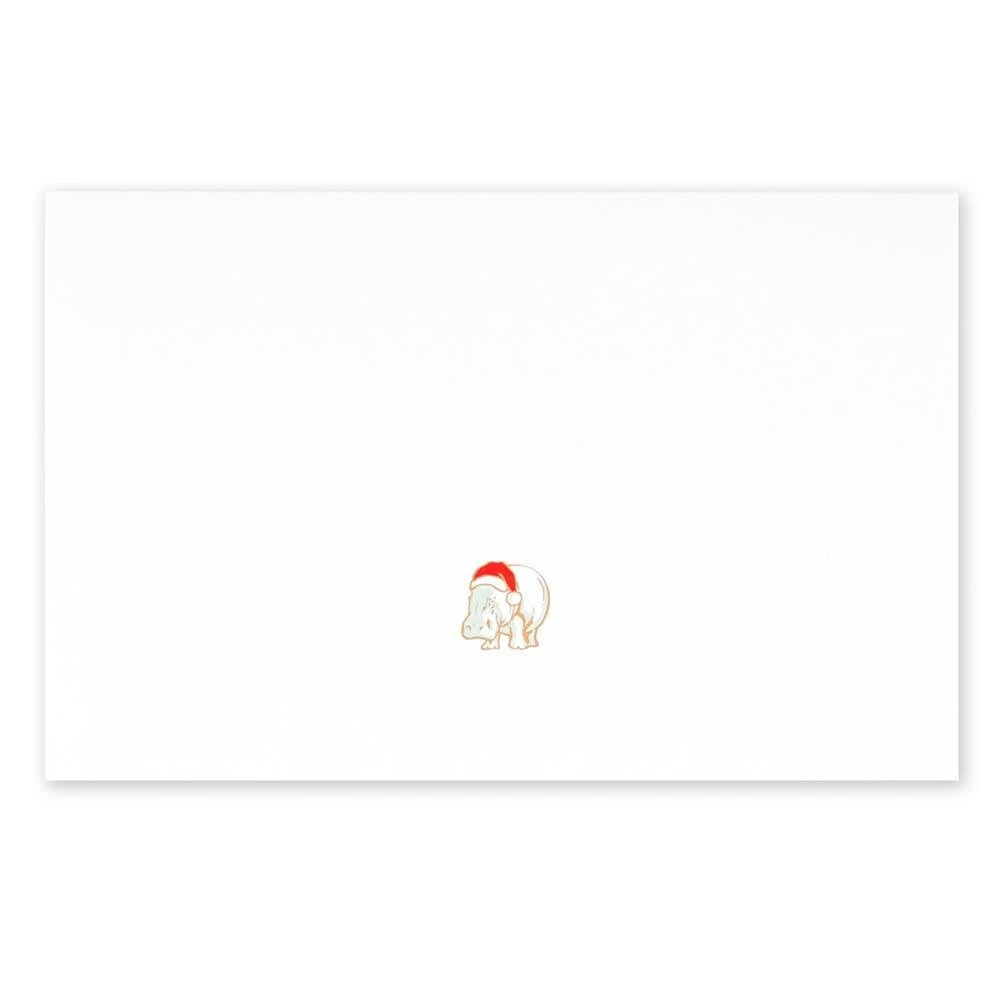 Weihnachtskarte Christmas Hippo