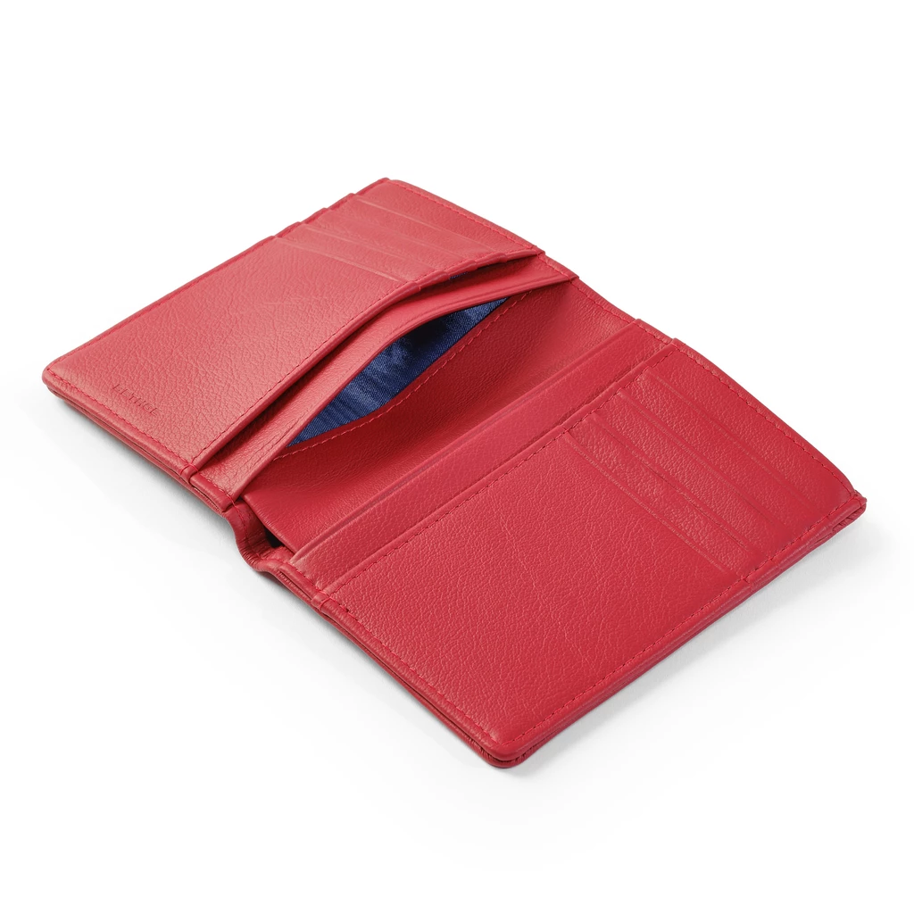 Leder Brieftasche Rot 8 Karten