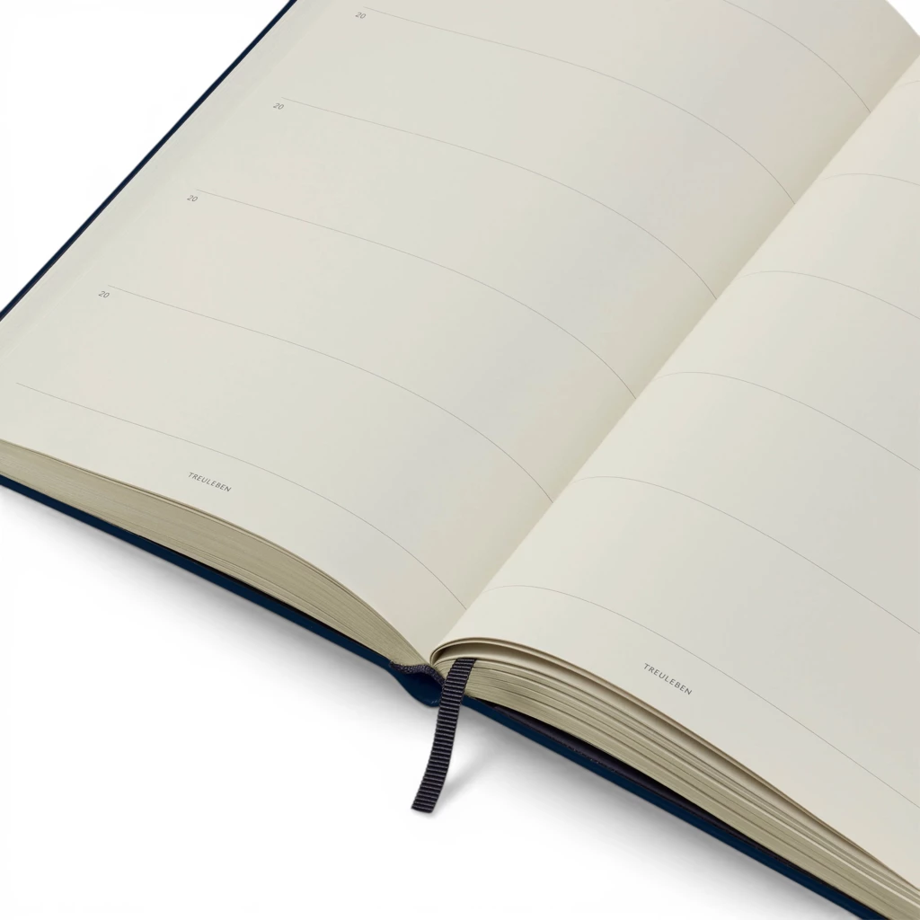 Treuleben 5-Jahres-Tagebuch M Leder Mitternachtsblau