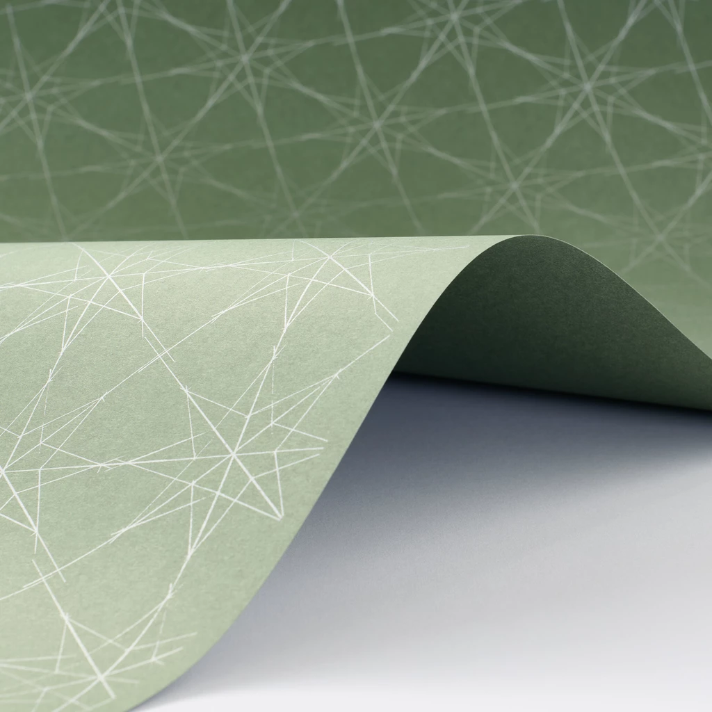 Geschenkpapier Starlines 3er-Set Grün