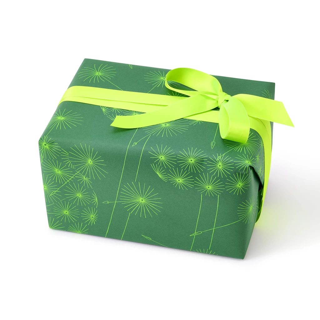 Geschenkpapier Pusteblume Grün – 3 Bögen