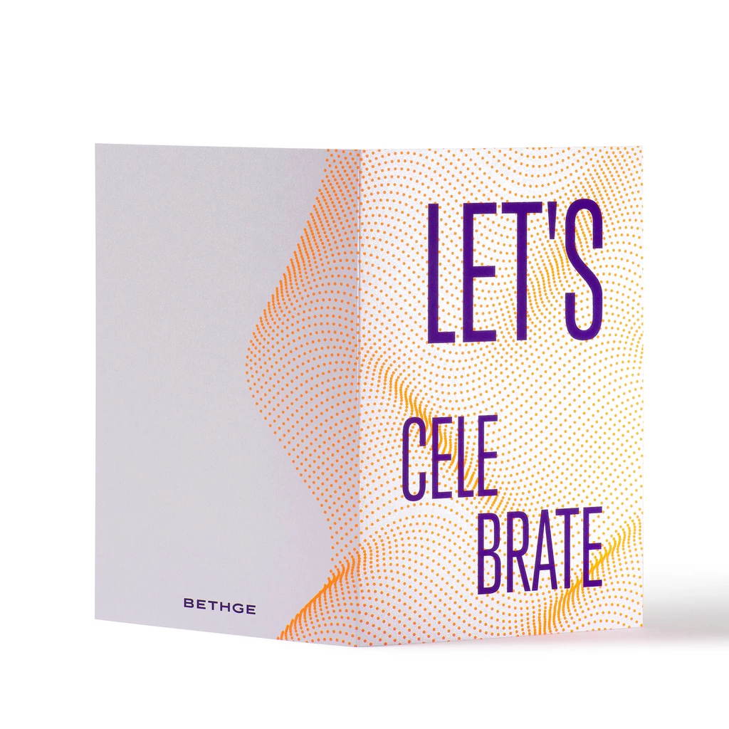 Grußkarte "Let's celebrate" Dots