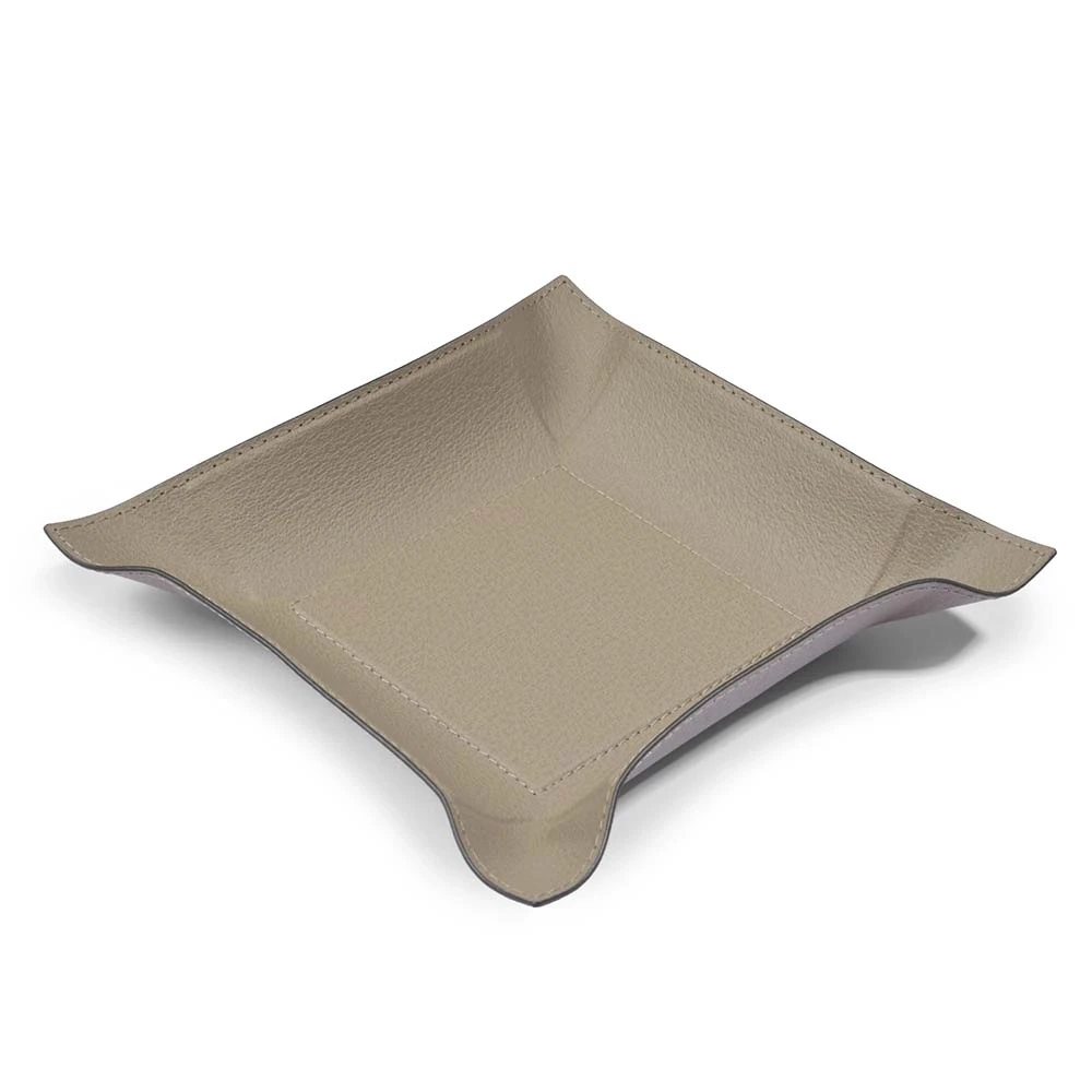 Taschenleerer Boar Quadratisch Leder Taupe