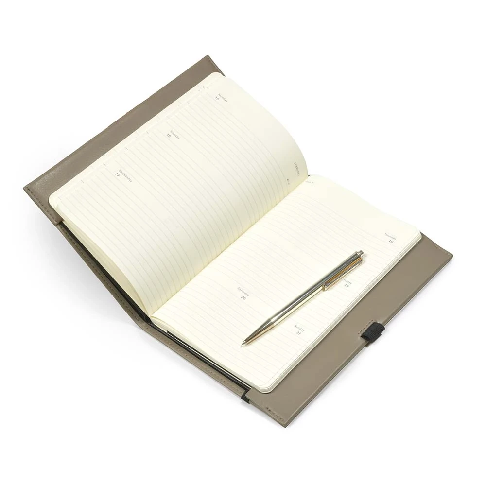 Buchhülle A5 für Leuchtturm1917 Leder Taupe