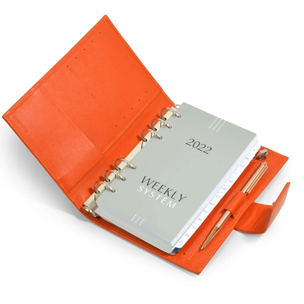Terminplaner Nappa Leder Orange