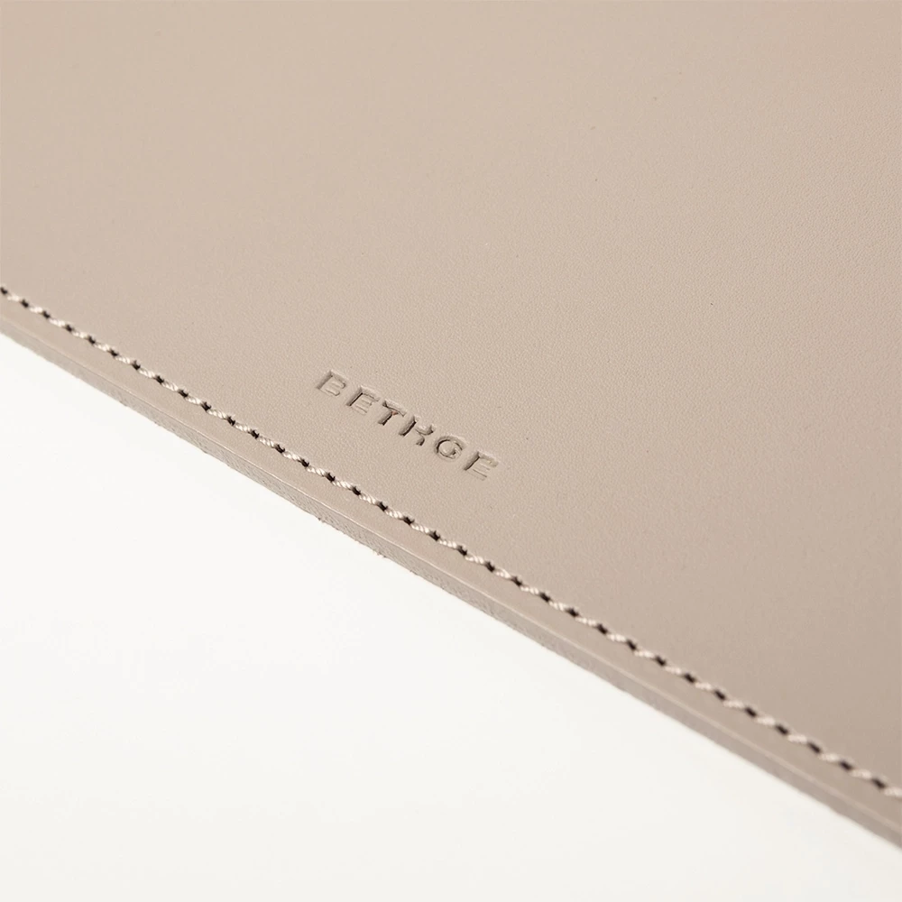 Schreibtischunterlage Leder Taupe
