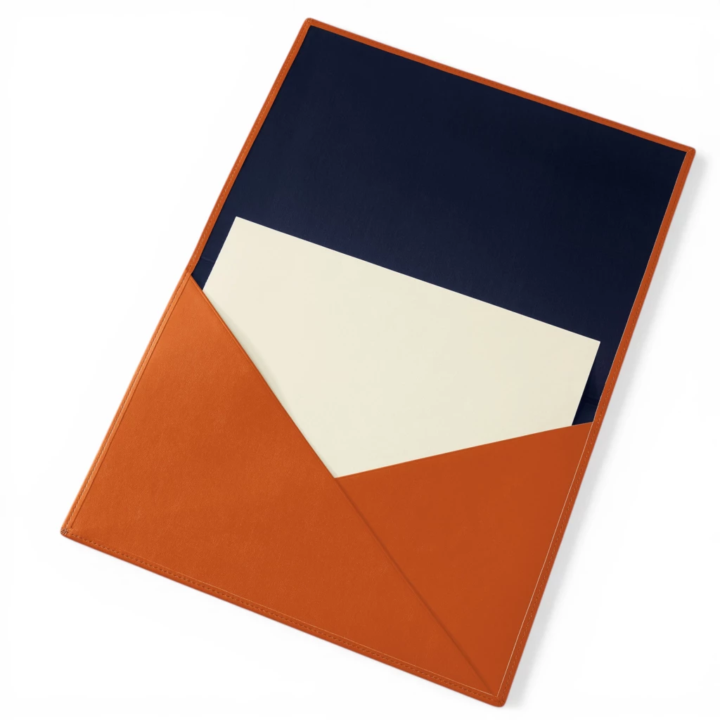 Treuleben Dokumentenmappe Envelope Leder Orange