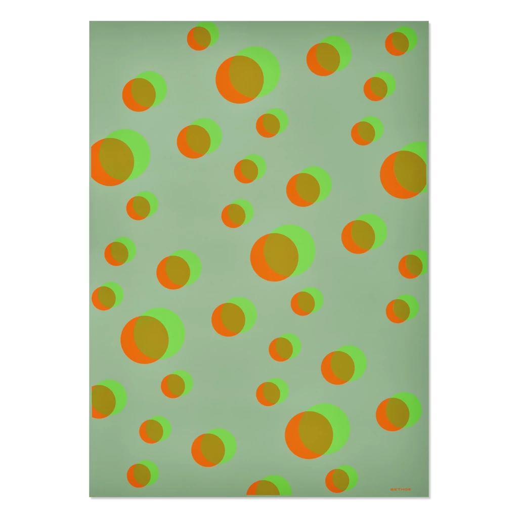 Geschenkpapier Eclipse 3er-Set Grün/Orange/Mint