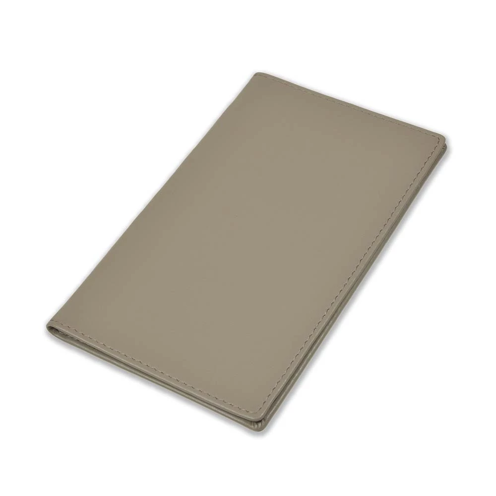Kalenderetui Faltkalender Leder Taupe