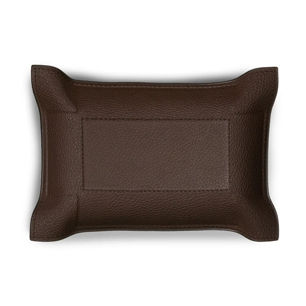 Taschenleerer Hirsch Rechteckig Leder Moccabraun