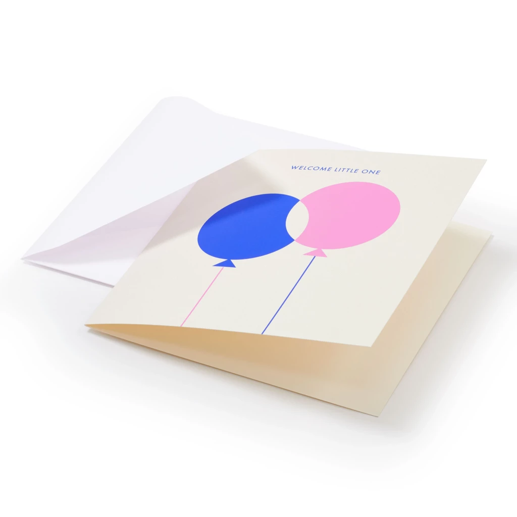 Grußkarte "Welcome Little One", Quadratisch