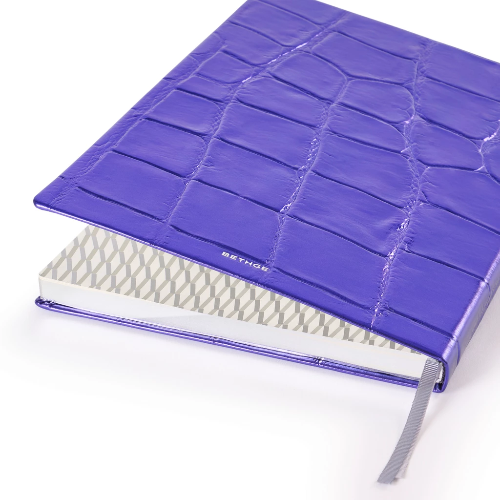 Notizbuch A4 blanko Leder Violet