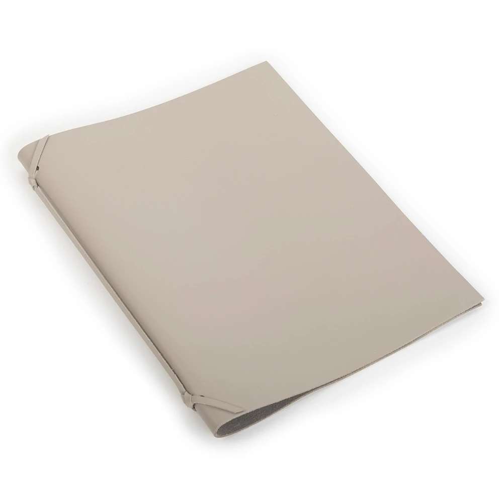 Kleine Präsentationsmappe Sottomano Leder Taupe
