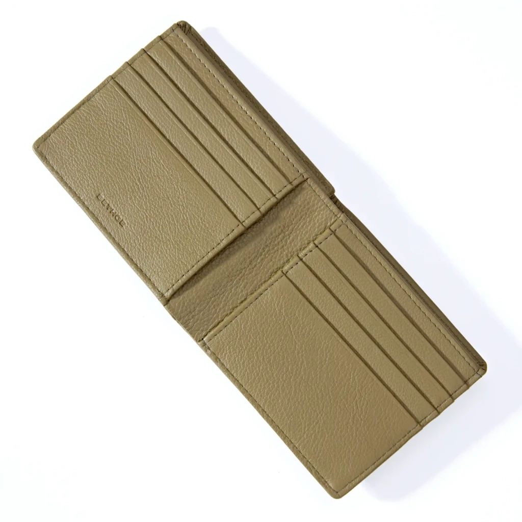 Portemonnaie für Karten Leder Olive