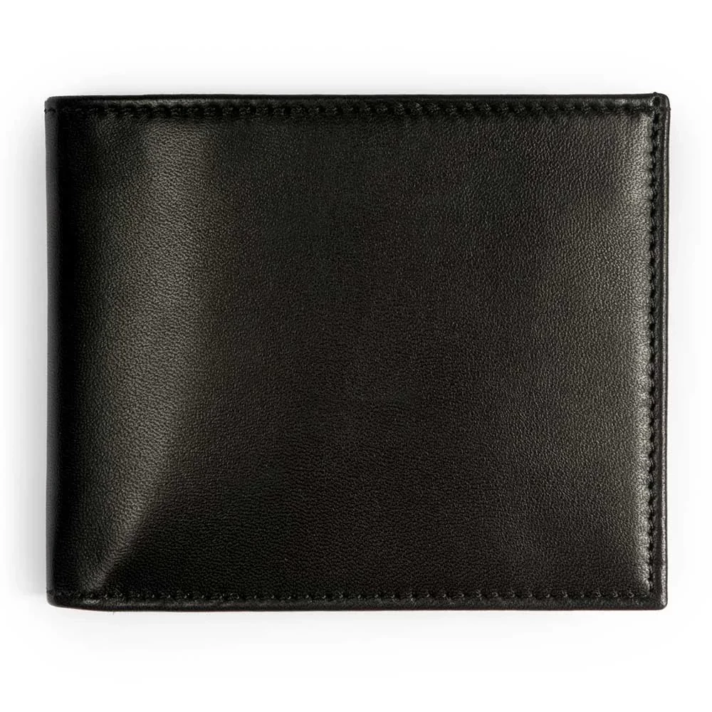 Portemonnaie mit Münzfach Leder Schwarz