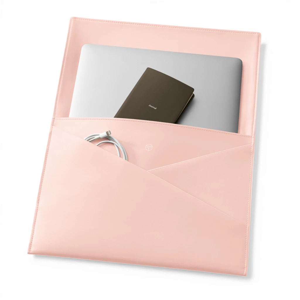 Treuleben Laptoptasche Leder Rosa