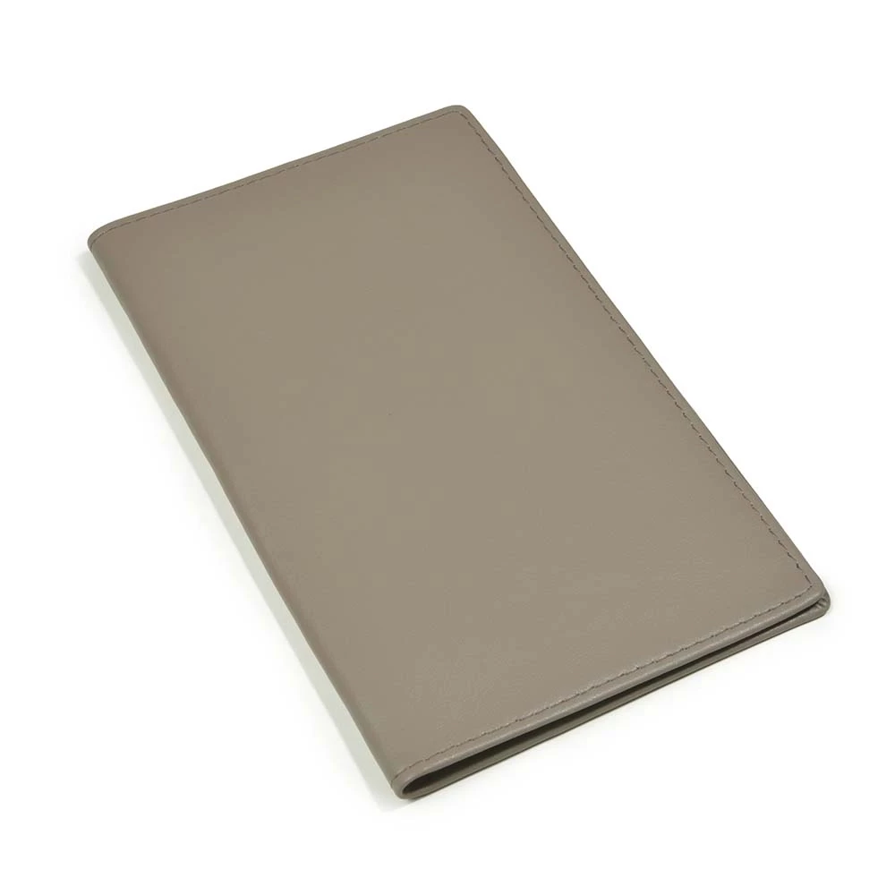 Leder Kalenderetui Faltkalender Taupe