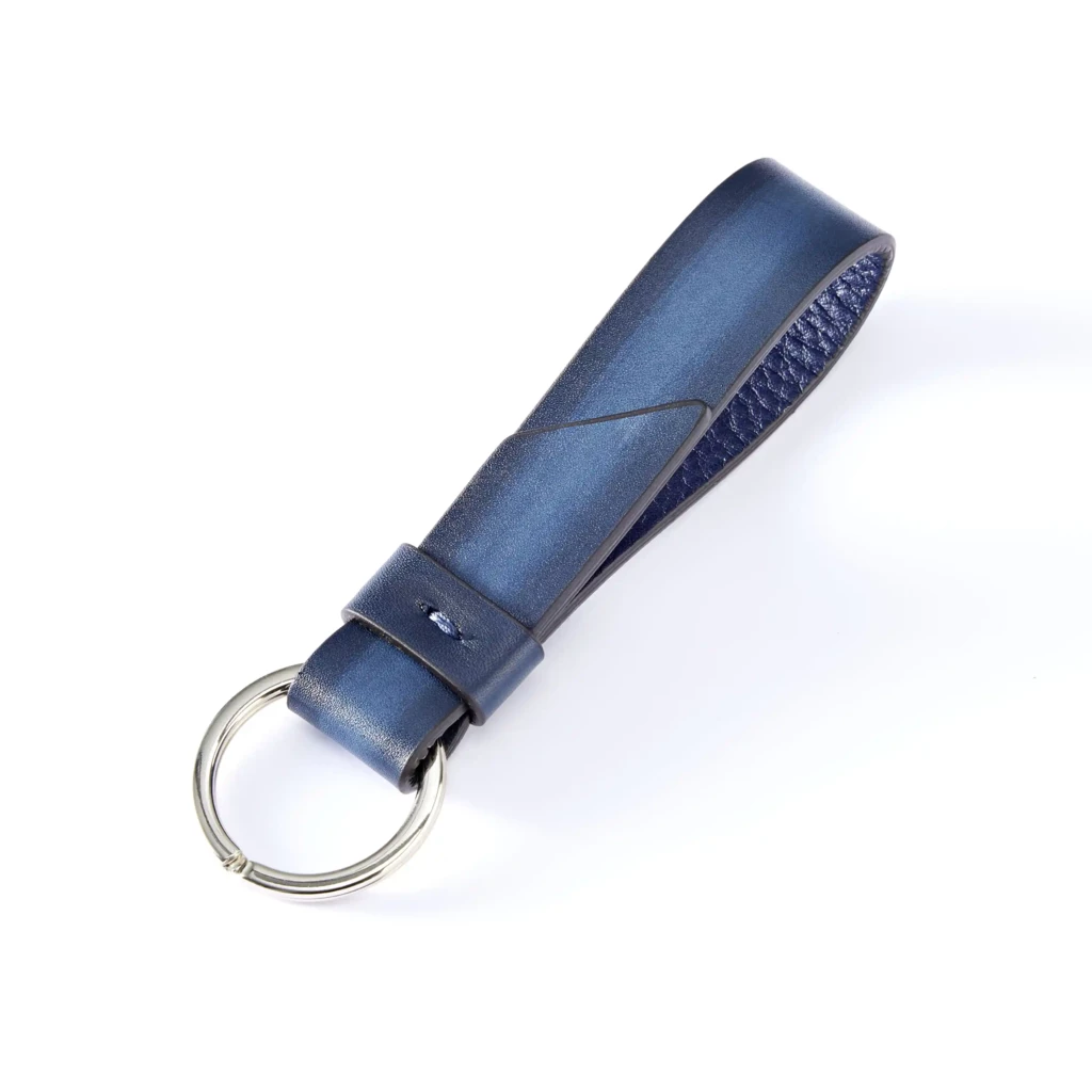 Schlüsselanhänger Nappa Leder Blau