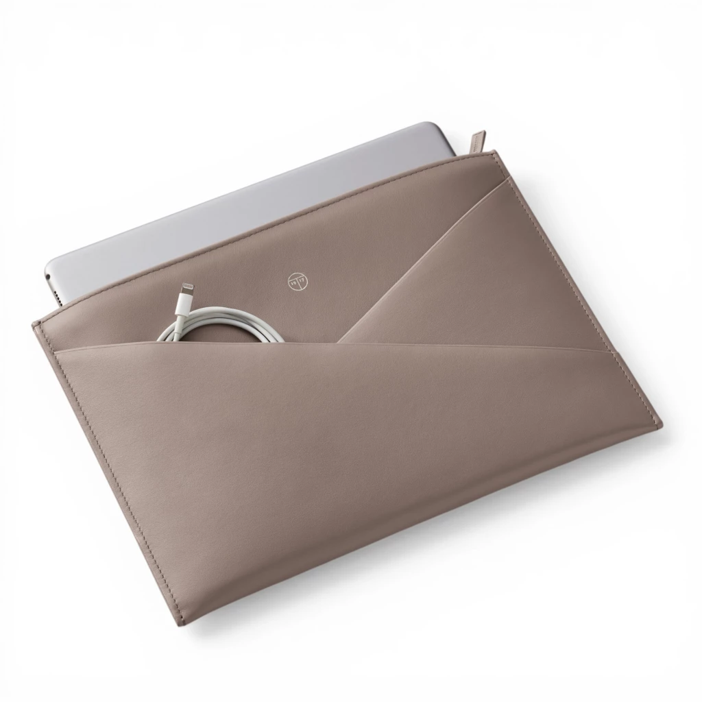 Treuleben Pouch Wallaby Leder Taupe