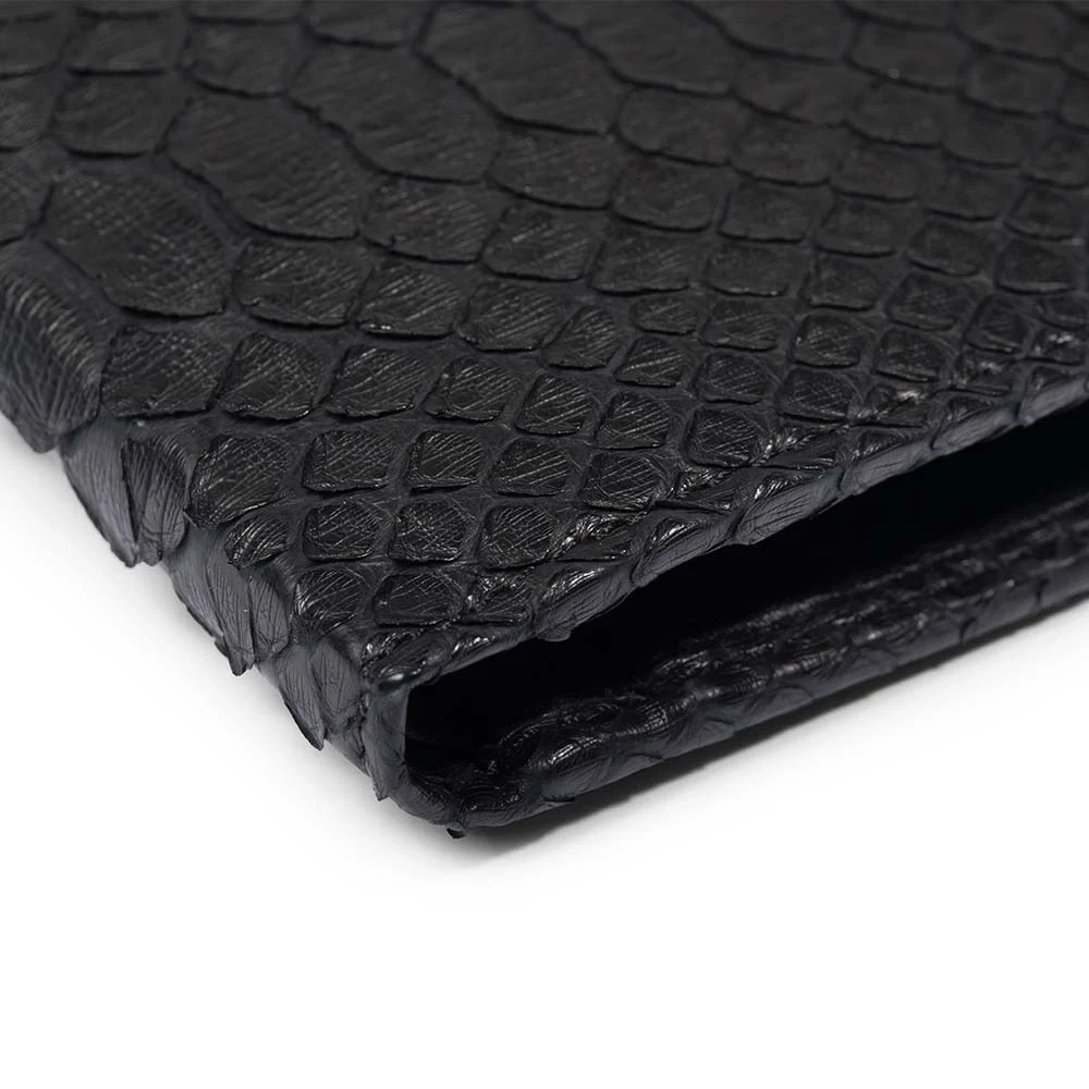 Portemonnaie Breit mit Münzfach Leder Schwarz
