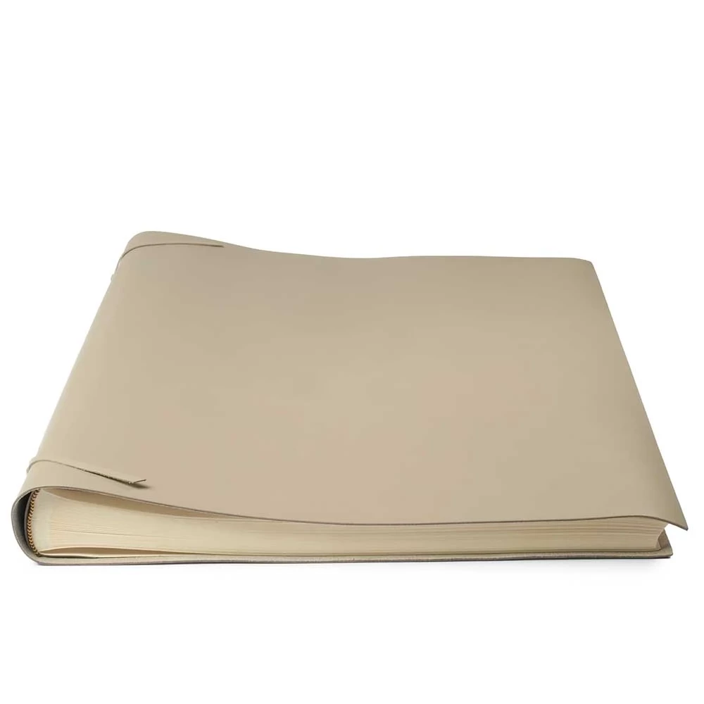 Fotoalbum 50 Blatt Leder Taupe