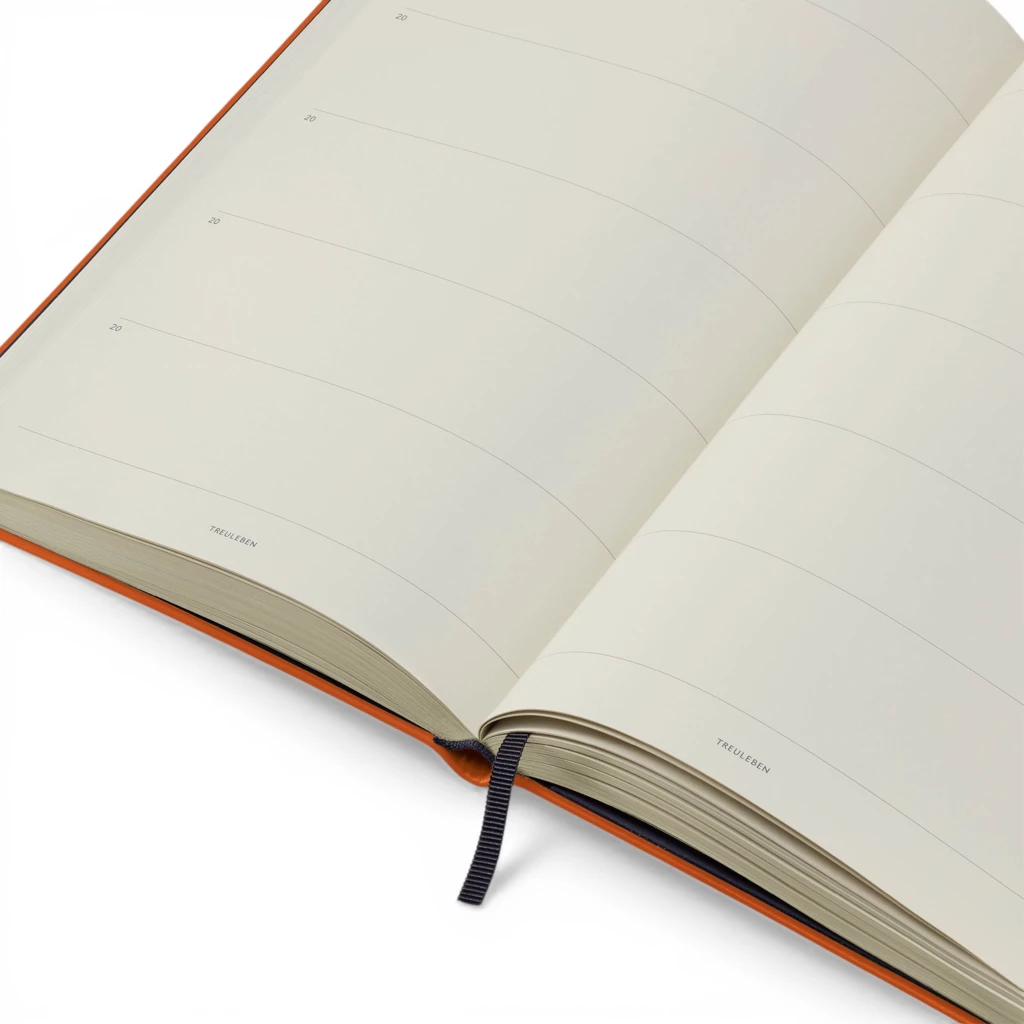Treuleben 5-Jahres-Tagebuch M Leder Orange