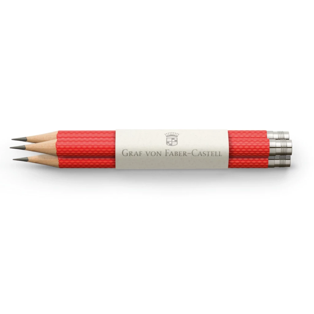 Graf von Faber-Castell 3 Taschenbleistifte India Rot