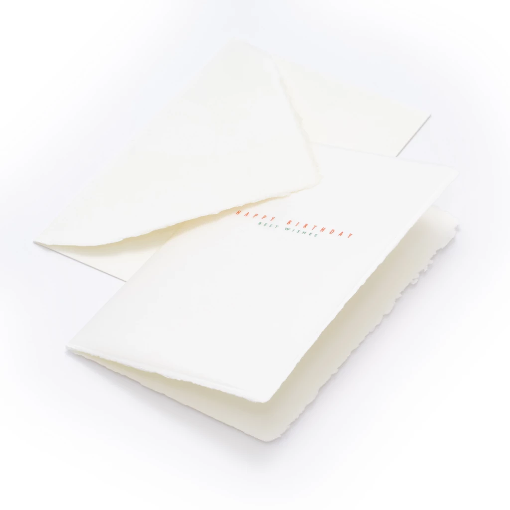 Geburtstagskarte Happy Birthday – Büttenpapier