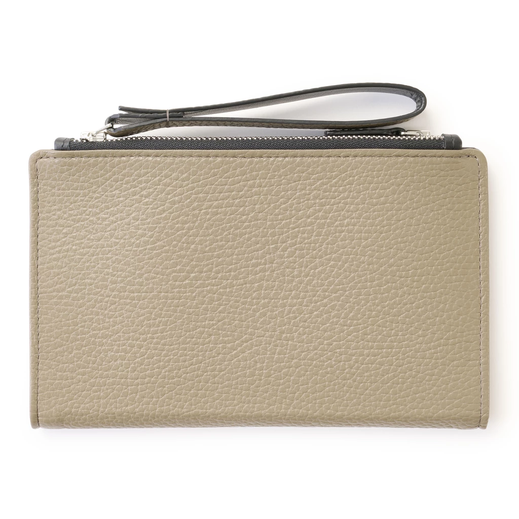 Bethge Portemonnaie Doppel-Zip Adri Leder Taupe