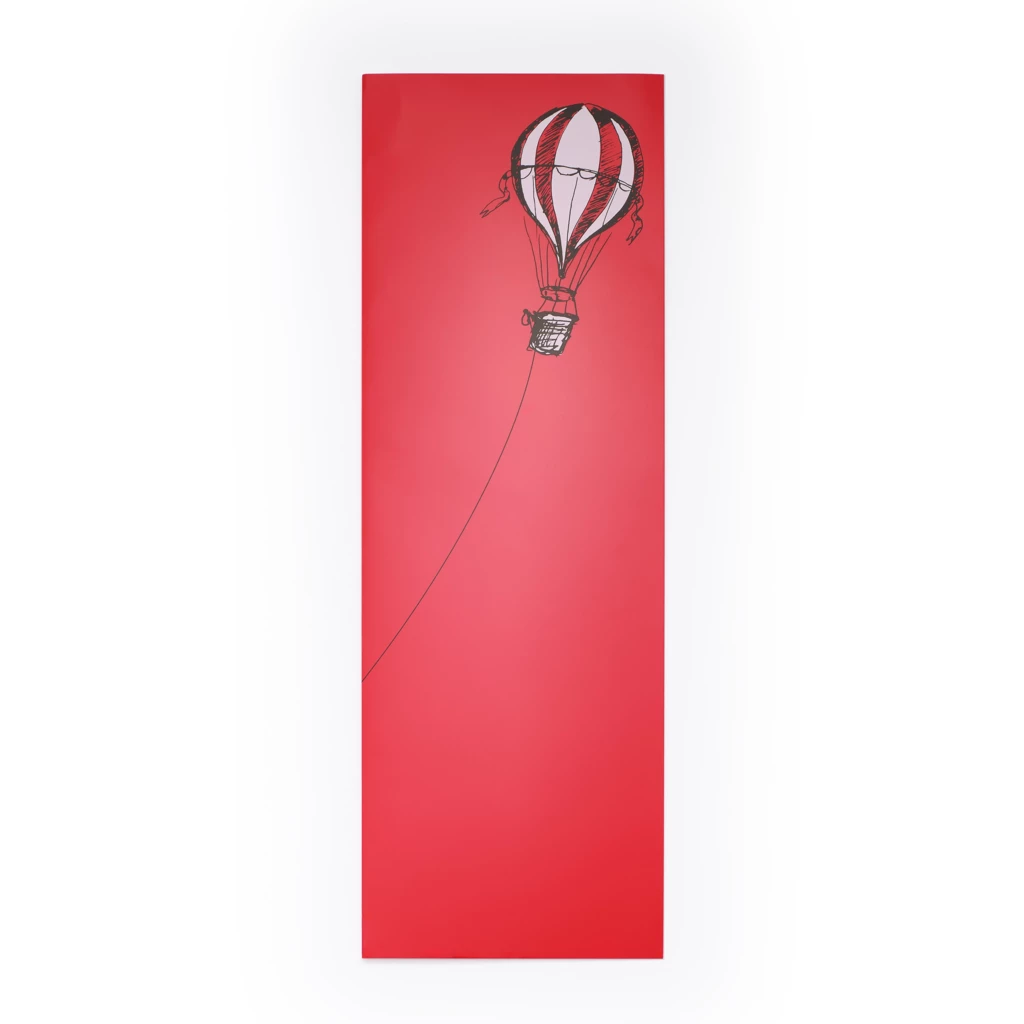 Weihnachtskarte Fesselballon Little Santa Rot