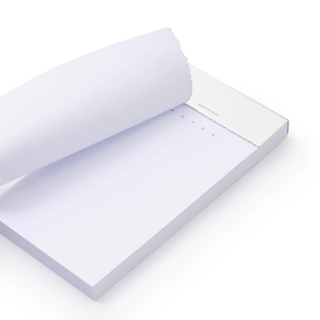 Notizblock mit Metallschiene Klein Silver Notes