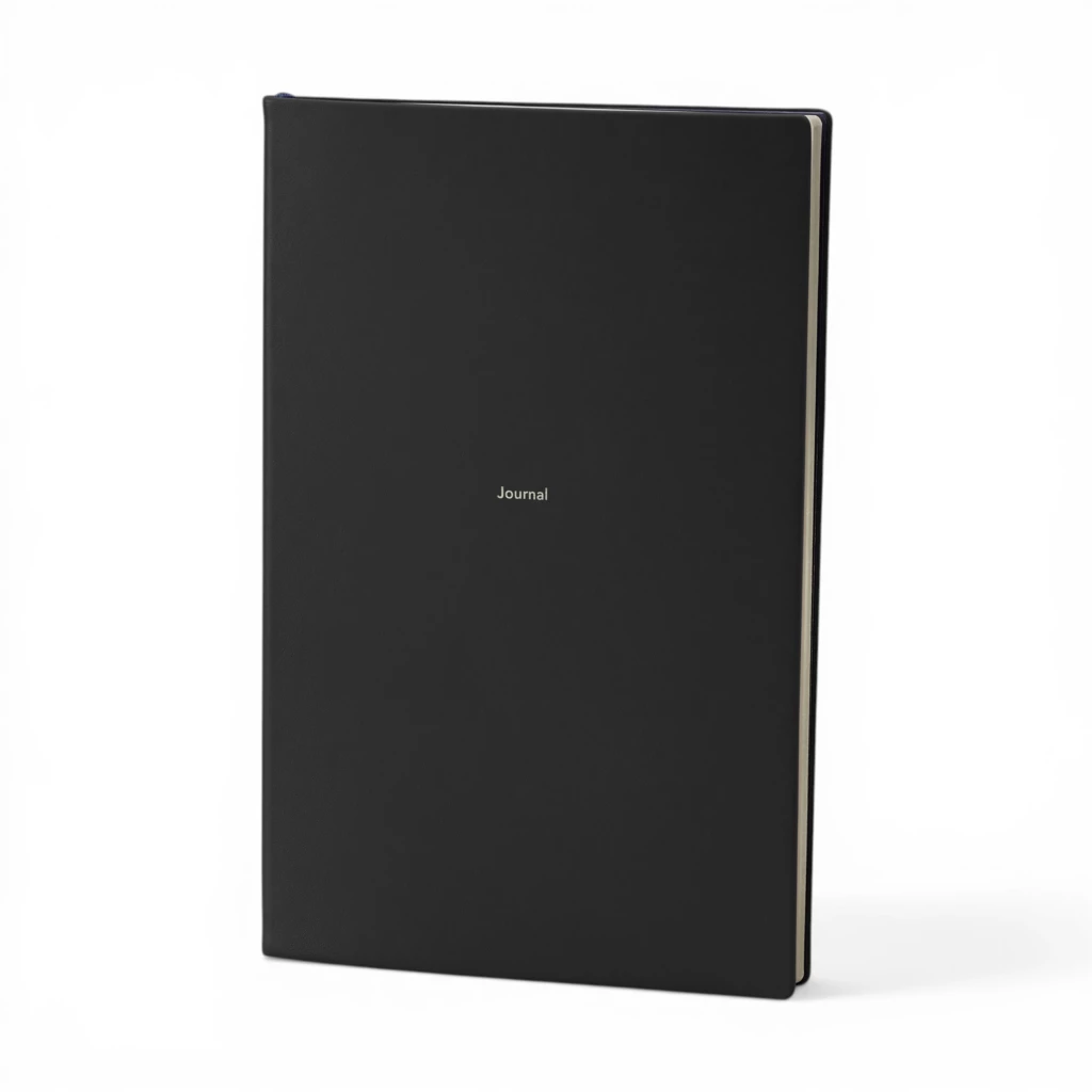 Notizbuch L Liniert Schwarz