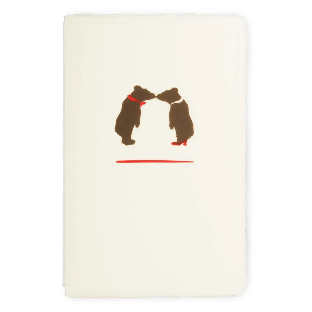 Grußkarte Bärenliebe Büttenpapier