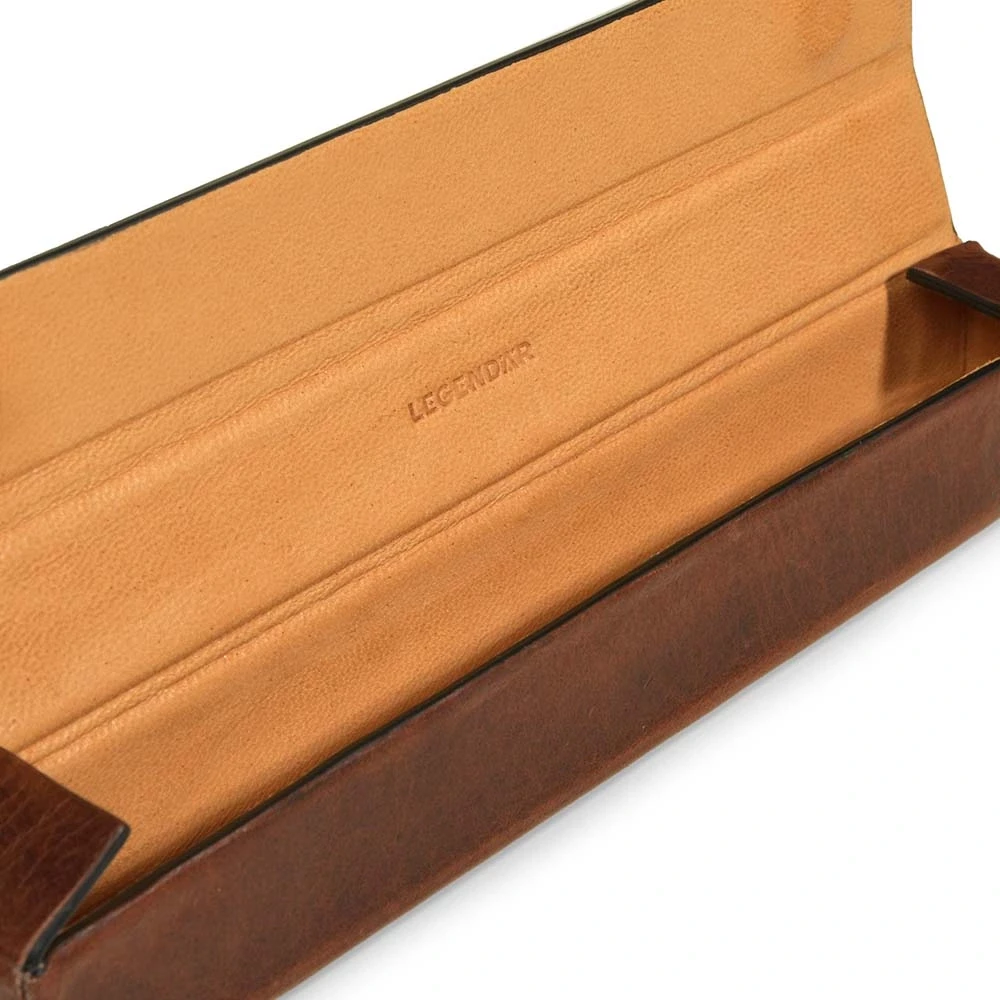 LEGENDÄR Stifteetui Leder Dunkelbraun